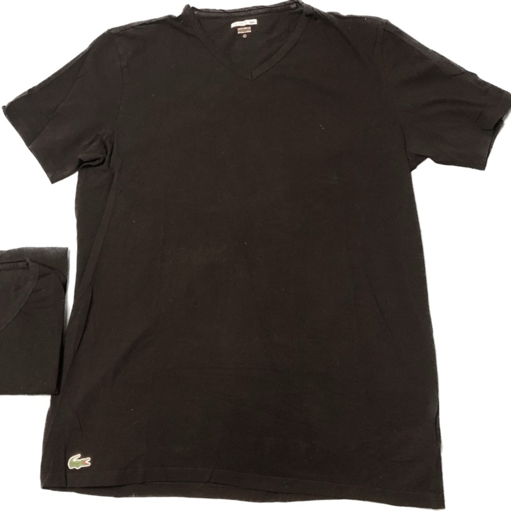 Lacoste men’s undershirt black large 2 pack v-neck